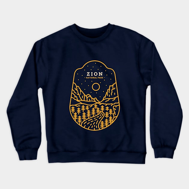 Zion National Park Crewneck Sweatshirt by VEKTORKITA